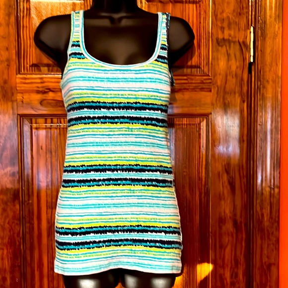 NWOT Extra Long Striped Cotton Tank - Picture 1 of 5